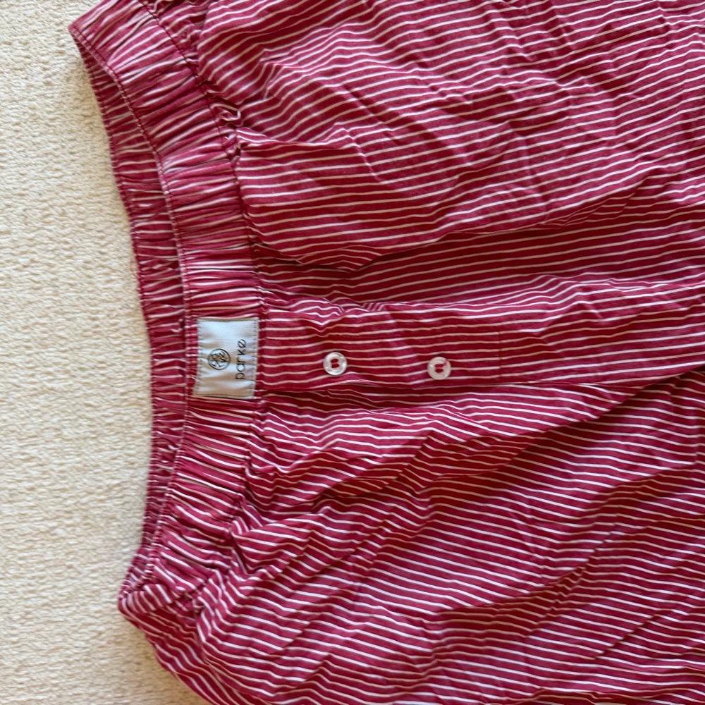Aerie Red Striped Cropped Lounge Pants